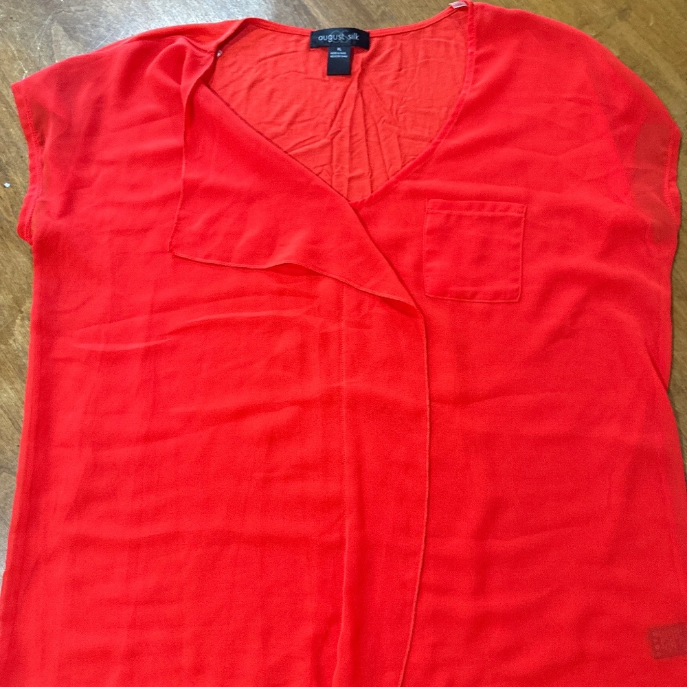 Vneck Drape Blouse Top